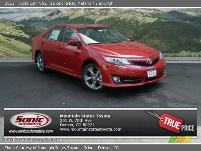 2012 Toyota Camry SE in Barcelona Red Metallic