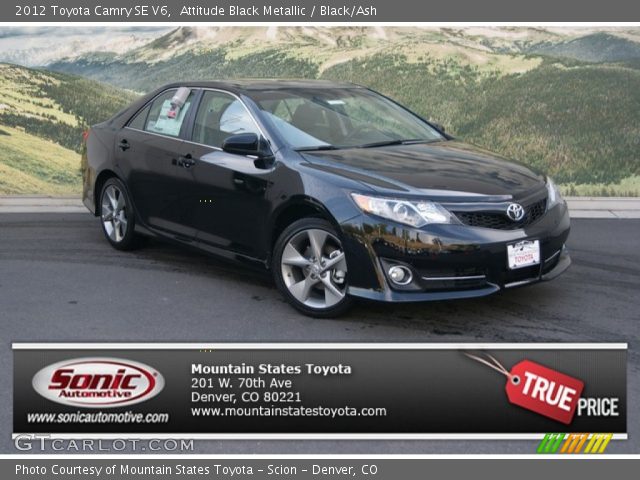 2012 Toyota Camry SE V6 in Attitude Black Metallic