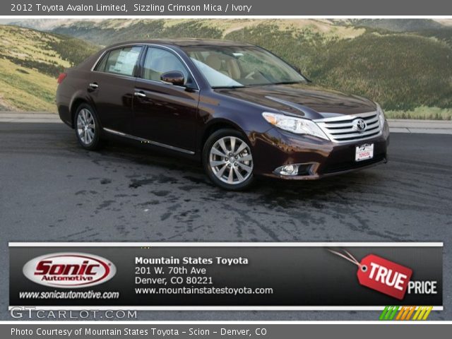 2012 Toyota Avalon Limited in Sizzling Crimson Mica