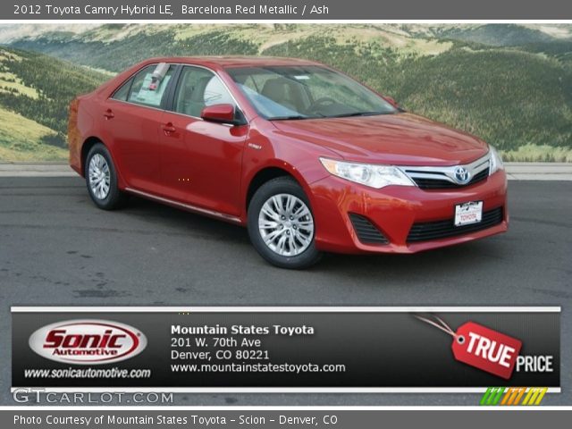 2012 Toyota Camry Hybrid LE in Barcelona Red Metallic