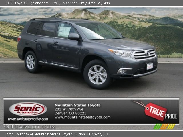 2012 Toyota Highlander V6 4WD in Magnetic Gray Metallic