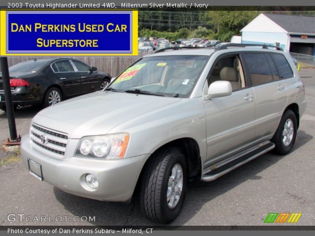 2003 Toyota Highlander Limited 4WD in Millenium Silver Metallic