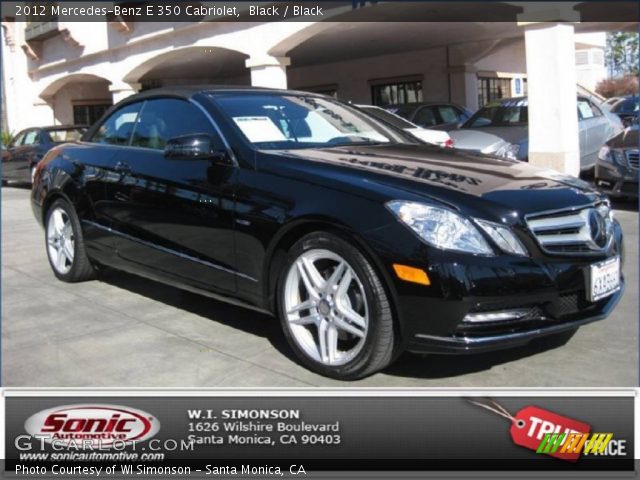 2012 Mercedes-Benz E 350 Cabriolet in Black