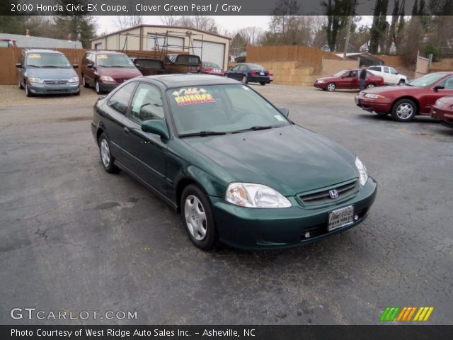 2000 Honda Civic EX Coupe in Clover Green Pearl