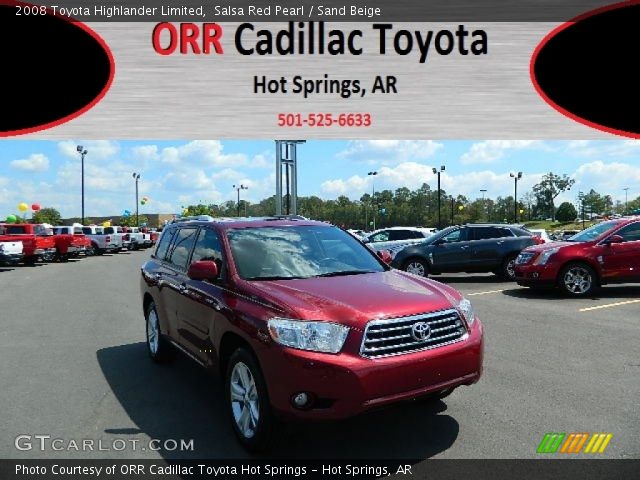 2008 Toyota Highlander Limited in Salsa Red Pearl