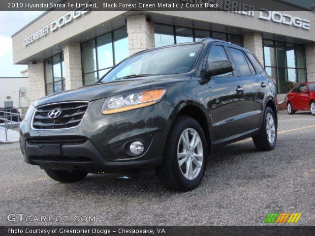 2010 Hyundai Santa Fe Limited in Black Forest Green Metallic
