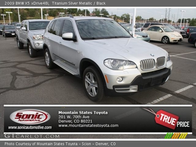 2009 BMW X5 xDrive48i in Titanium Silver Metallic