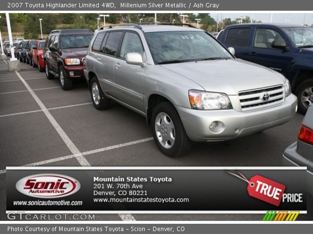 2007 Toyota Highlander Limited 4WD in Millenium Silver Metallic