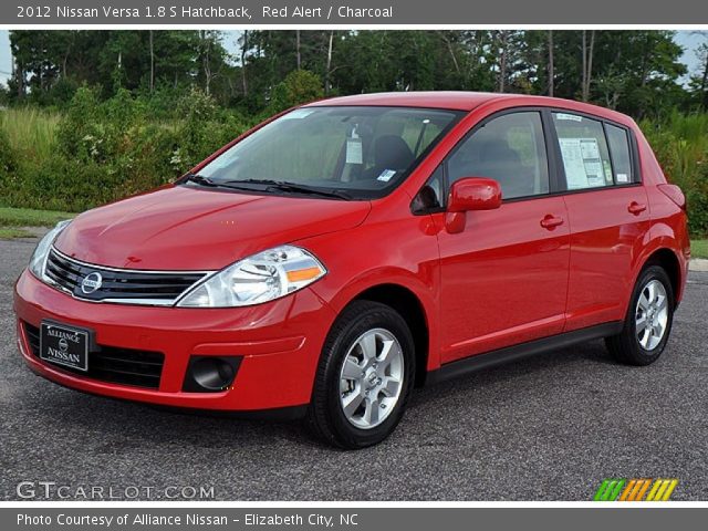 2012 Nissan Versa 1.8 S Hatchback in Red Alert