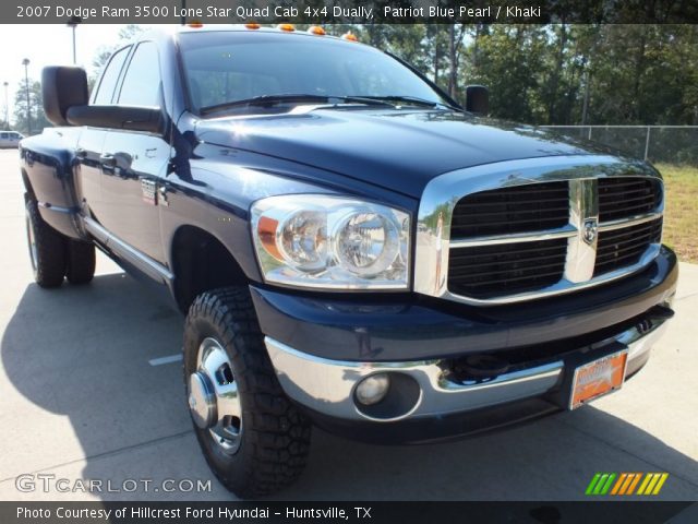 2007 Dodge Ram 3500 Lone Star Quad Cab 4x4 Dually in Patriot Blue Pearl