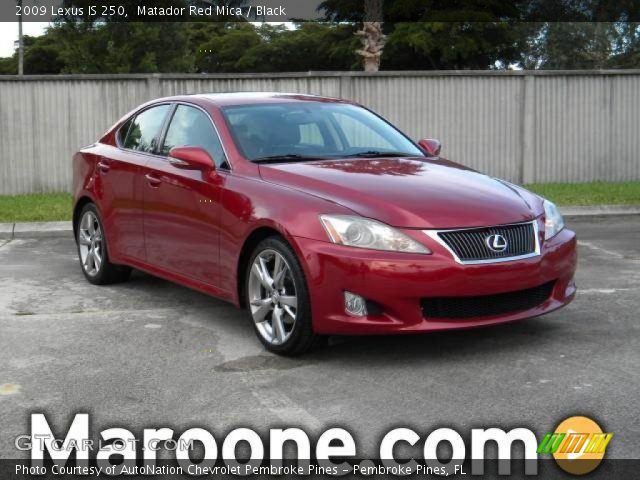 2009 Lexus IS 250 in Matador Red Mica