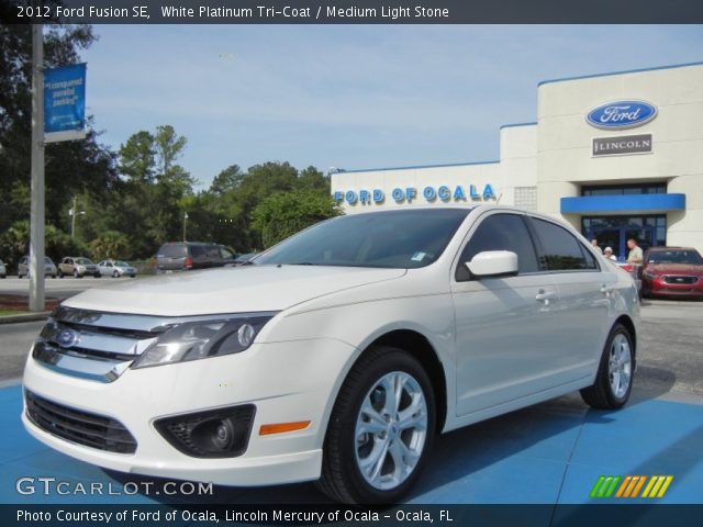 2012 Ford Fusion SE in White Platinum Tri-Coat