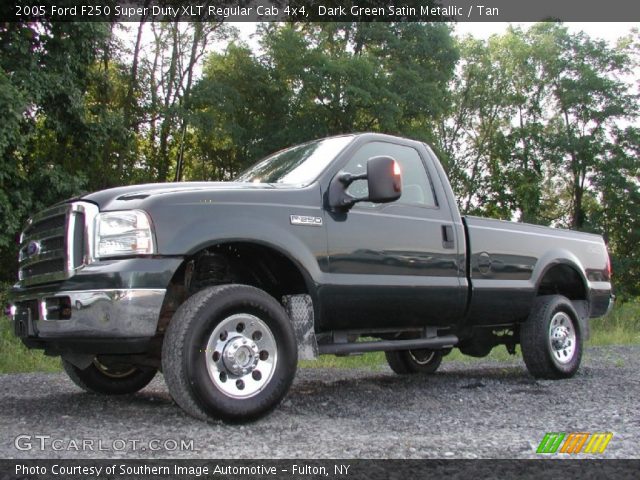 2005 Ford F250 Super Duty XLT Regular Cab 4x4 in Dark Green Satin Metallic