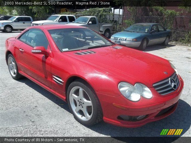 2003 Mercedes-Benz SL 500 Roadster in Magma Red