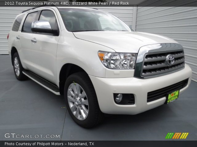 2012 Toyota Sequoia Platinum 4WD in Blizzard White Pearl
