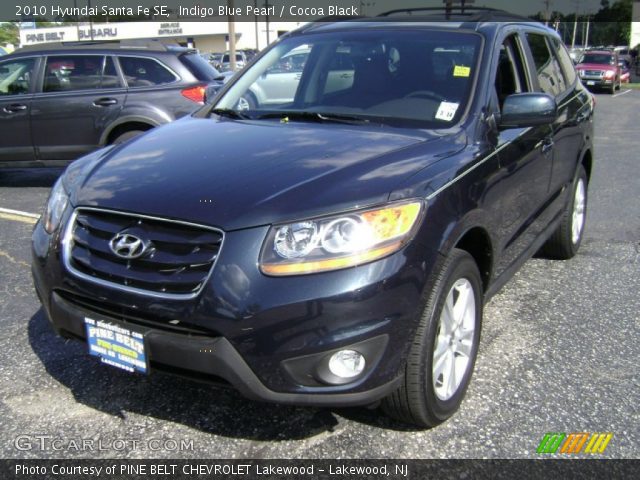 2010 Hyundai Santa Fe SE in Indigo Blue Pearl