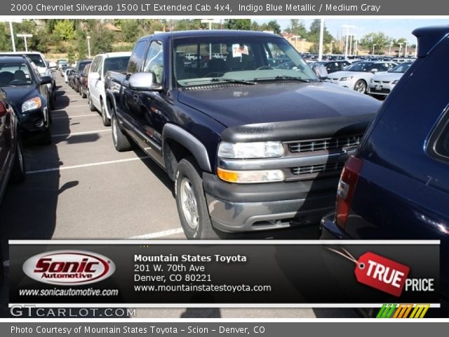 2000 Chevrolet Silverado 1500 LT Extended Cab 4x4 in Indigo Blue Metallic