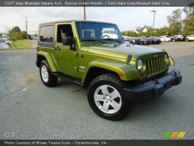 Rescue Green Metallic 2007 Jeep Wrangler Sahara 4x4 Dark