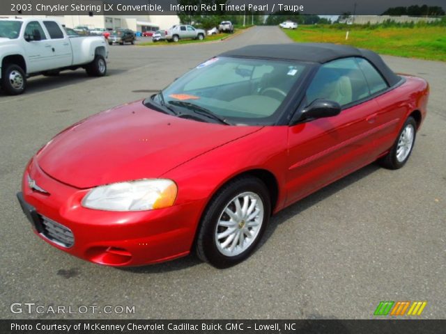 2003 Chrysler Sebring LX Convertible in Inferno Red Tinted Pearl