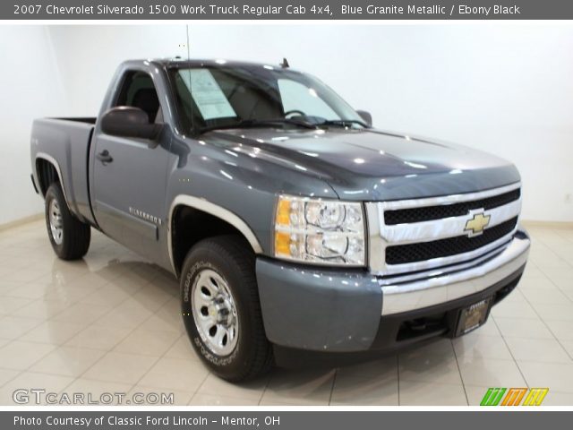 2007 Chevrolet Silverado 1500 Work Truck Regular Cab 4x4 in Blue Granite Metallic