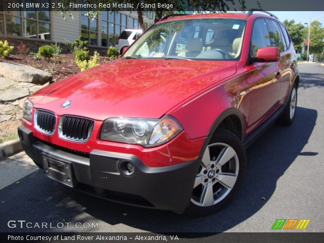2004 BMW X3 2.5i in Flamenco Red Metallic