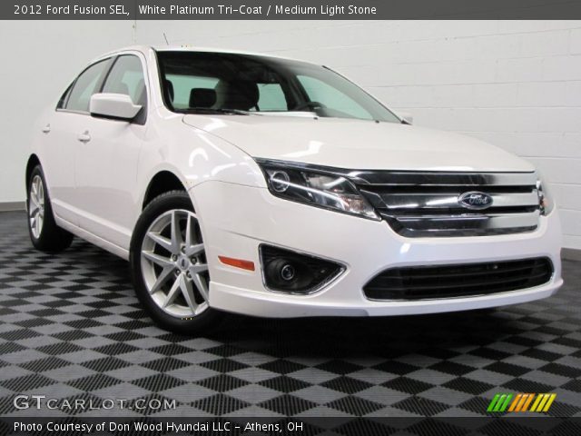 2012 Ford Fusion SEL in White Platinum Tri-Coat