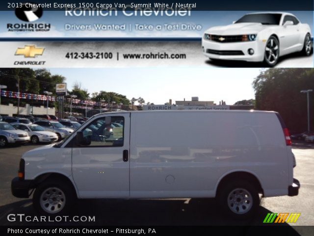 2013 Chevrolet Express 1500 Cargo Van in Summit White