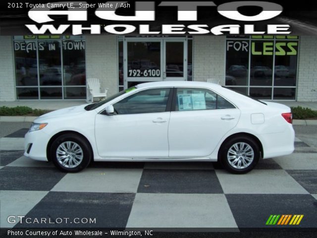 2012 Toyota Camry LE in Super White