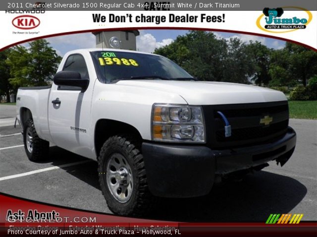 2011 Chevrolet Silverado 1500 Regular Cab 4x4 in Summit White