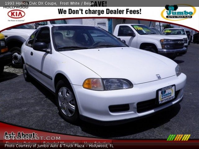 1993 Honda Civic DX Coupe in Frost White