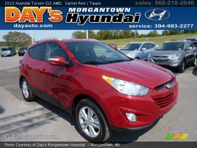 2013 Hyundai Tucson GLS AWD in Garnet Red