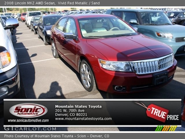 2008 Lincoln MKZ AWD Sedan in Vivid Red Metallic