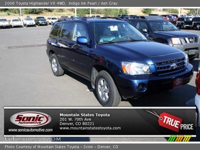 2006 Toyota Highlander V6 4WD in Indigo Ink Pearl