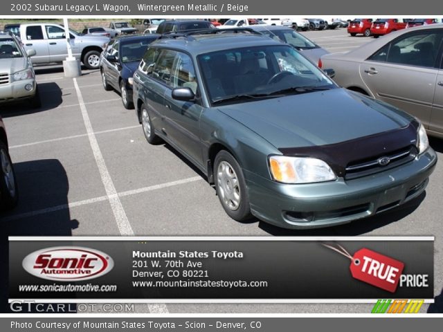 2002 Subaru Legacy L Wagon in Wintergreen Metallic