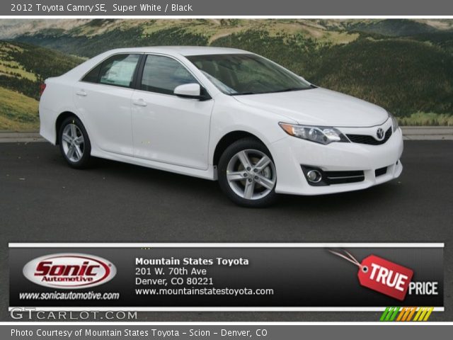 2012 Toyota Camry SE in Super White