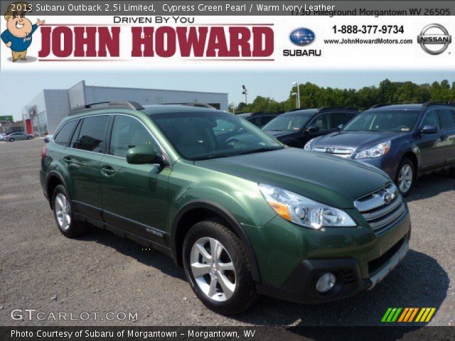 2013 Subaru Outback 2.5i Limited in Cypress Green Pearl