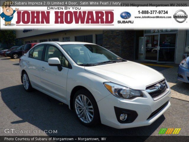 2012 Subaru Impreza 2.0i Limited 4 Door in Satin White Pearl