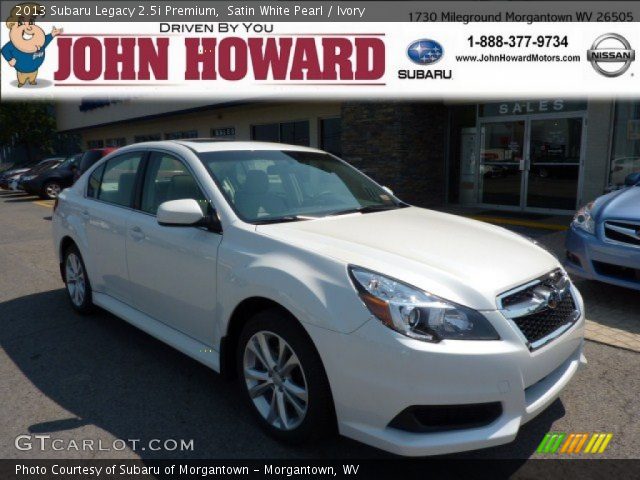 2013 Subaru Legacy 2.5i Premium in Satin White Pearl