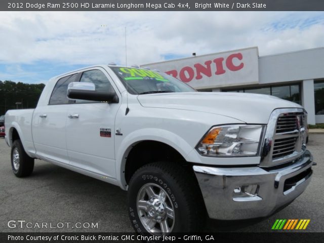 2012 Dodge Ram 2500 HD Laramie Longhorn Mega Cab 4x4 in Bright White
