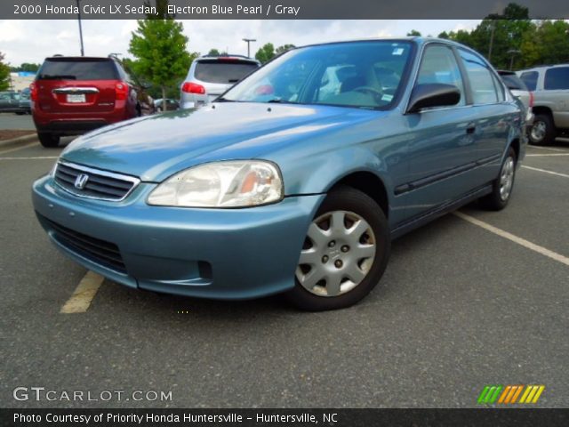 2000 Honda Civic LX Sedan in Electron Blue Pearl