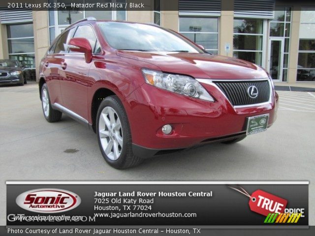 2011 Lexus RX 350 in Matador Red Mica