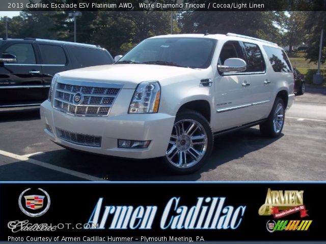2013 Cadillac Escalade ESV Platinum AWD in White Diamond Tricoat
