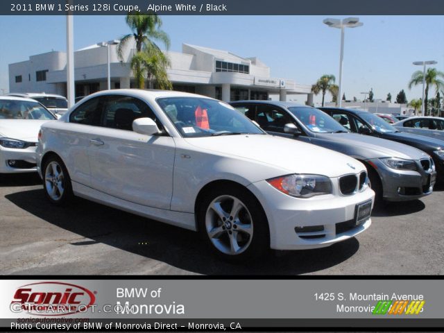 2011 BMW 1 Series 128i Coupe in Alpine White