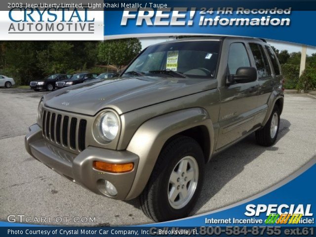 2003 Jeep Liberty Limited in Light Khaki Metallic