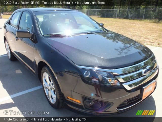 Tuxedo Black Metallic 2012 Ford Fusion Se V6 Medium Light Stone Interior