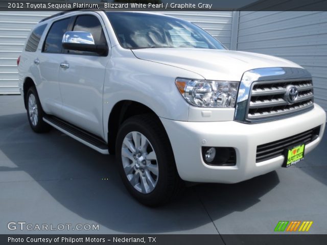 2012 Toyota Sequoia Platinum in Blizzard White Pearl
