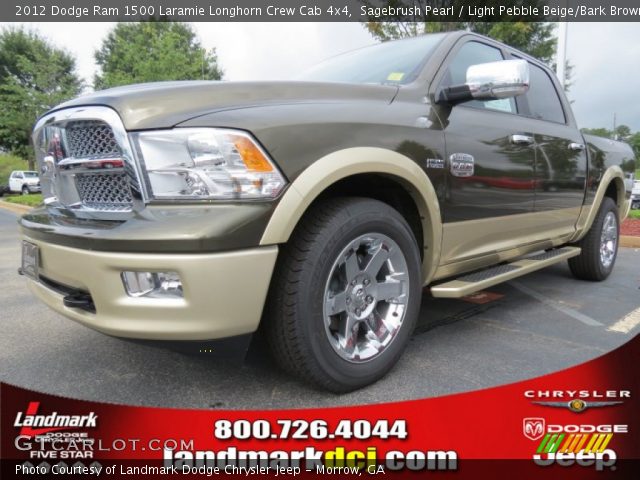 2012 Dodge Ram 1500 Laramie Longhorn Crew Cab 4x4 in Sagebrush Pearl