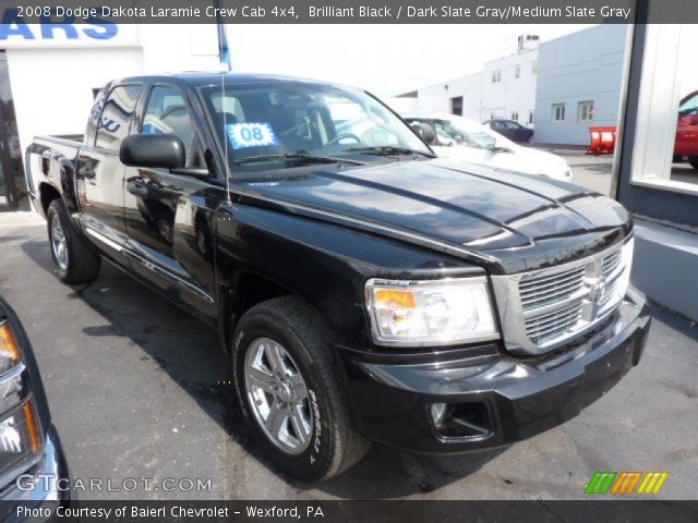 2008 Dodge Dakota Laramie Crew Cab 4x4 in Brilliant Black