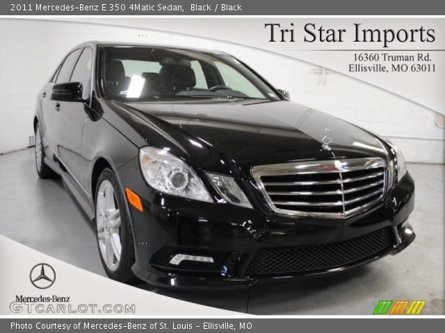 2011 Mercedes-Benz E 350 4Matic Sedan in Black