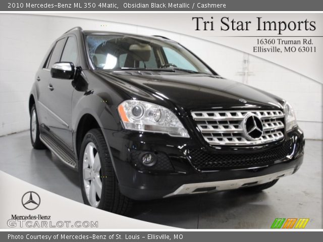 2010 Mercedes-Benz ML 350 4Matic in Obsidian Black Metallic